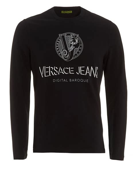 versace jeans long sleeve polo t shirt|Versace long sleeves polo shirts.